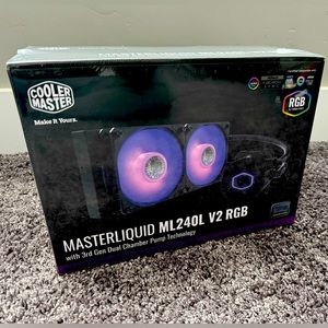 New Masterliquid ML240L V2 RGB - CoolerMaster cooling pump for PC.